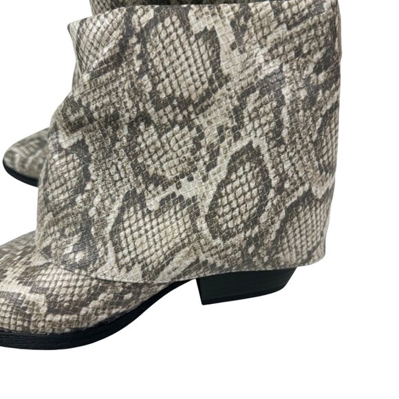 SIZE 7.5 ZODIAC Women's Black White Snake Print Western Ankle Cowgirl Boot - Picture 10 of 12
